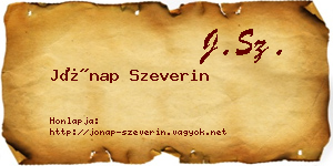 Jónap Szeverin névjegykártya
